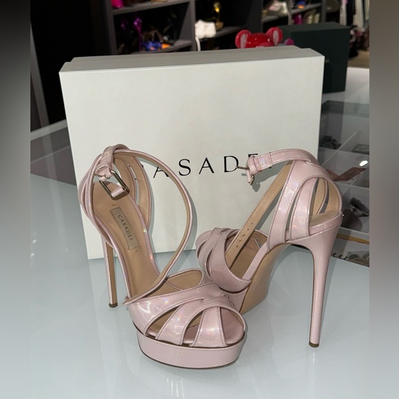 Casadei Flora Platform Sandals Size 38 - Picture 4 of 9